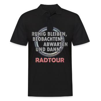 Fahrradtour Fahrrad - Männer Poloshirt - Schwarz - Vorne - Kai (181cm)