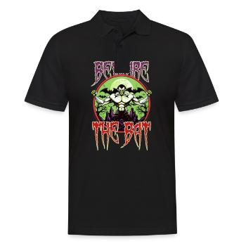 Bodybuilding Halloween Vorsicht vor dem Fledermausvampir - Männer Poloshirt - Schwarz - Vorne - Kai (181cm)