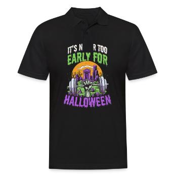 Bodybuilding Halloween Never Too Early For Hallo - Men's Polo Shirt - black - Front - Kai (181cm)
