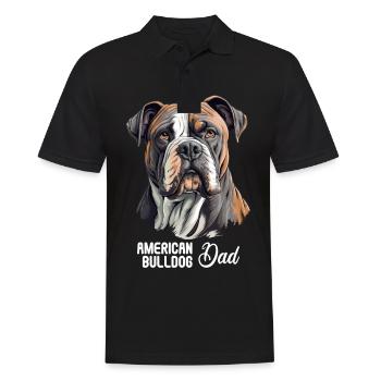 Chien bouledogue américain - Polo Homme - noir - Devant - Kai (181cm)