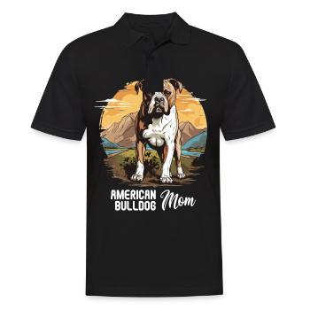 Chien bouledogue américain - Polo Homme - noir - Devant - Kai (181cm)