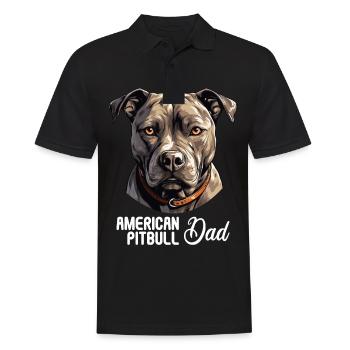 Dog American Pitbull - Men's Polo Shirt - black - Front - Kai (181cm)