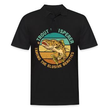Fischen Forelle Lachs Fischer Angler Barsch - Männer Poloshirt - Schwarz - Vorne - Kai (181cm)