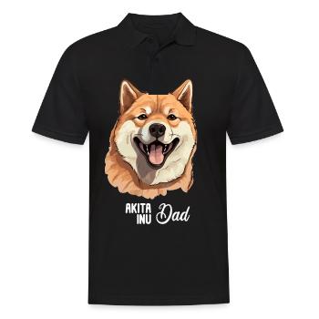 Chien Akita Inu - Polo Homme - noir - Devant - Kai (181cm)