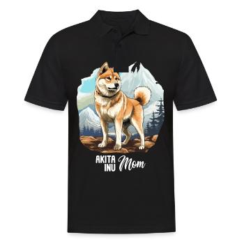 Chien Akita Inu - Polo Homme - noir - Devant - Kai (181cm)