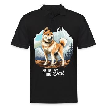 Chien Akita Inu - Polo Homme - noir - Devant - Kai (181cm)