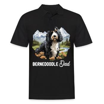 Dog Bernedoodle - Men's Polo Shirt - black - Front - Kai (181cm)