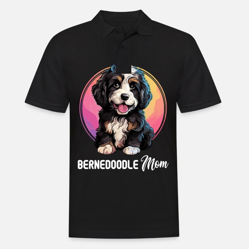 Hund Bernedoodle - Männer Poloshirt - Schwarz