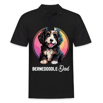 Dog Bernedoodle - Men's Polo Shirt - black - Front - Kai (181cm)