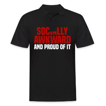 Misanthrop Menschenhasser Asozial Introvertiert - Männer Poloshirt - Schwarz - Vorne - Kai (181cm)
