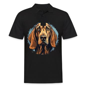 Chien Bloodhound - Polo Homme - noir - Devant - Kai (181cm)