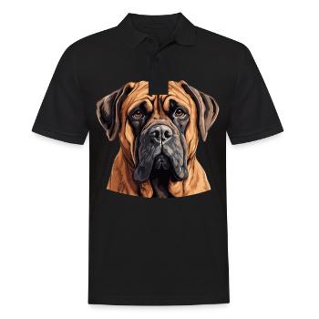 Hund Boerboel - Männer Poloshirt - Schwarz - Vorne - Kai (181cm)