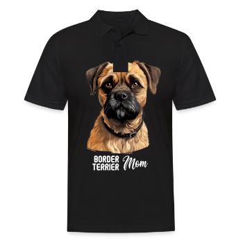 Hund Border Terrier - Männer Poloshirt - Schwarz - Vorne - Kai (181cm)