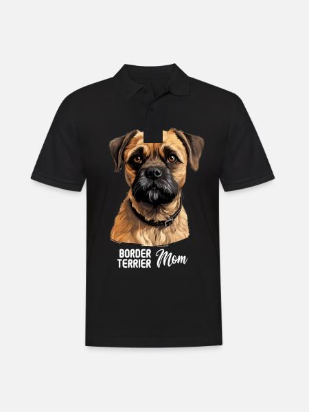 Dog Border Terrier - Men's Polo Shirt - black