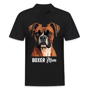 Hund Boxer - Männer Poloshirt - Schwarz - Vorne - Kai (181cm)