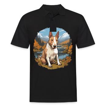 Dog Bull Terrier - Men's Polo Shirt - black - Front - Kai (181cm)