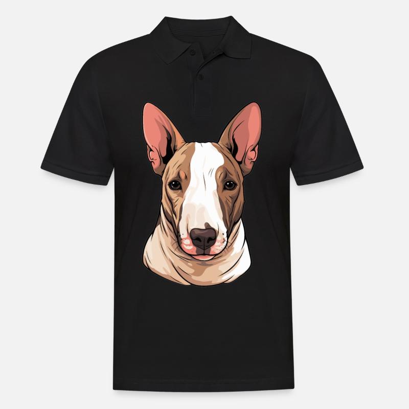 Hund Bullterrier - Männer Poloshirt - Schwarz