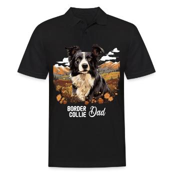 Chien Border Collie - Polo Homme - noir - Devant - Kai (181cm)
