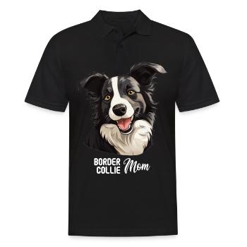Chien Border Collie - Polo Homme - noir - Devant - Kai (181cm)