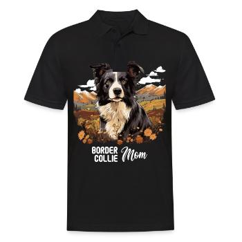 Chien Border Collie - Polo Homme - noir - Devant - Kai (181cm)