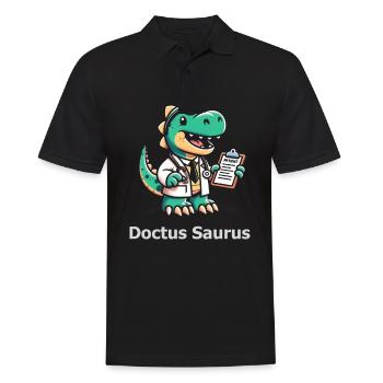 Doctus Saurus Arzt Doktor - Männer Poloshirt - Schwarz - Vorne - Kai (181cm)