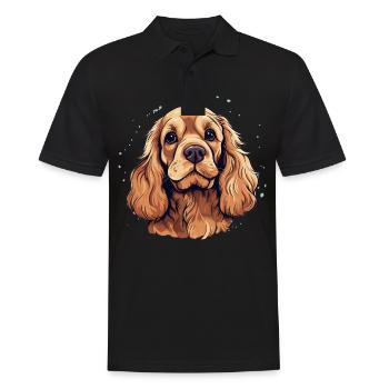 Épagneul Dog Cocker - Polo Homme - noir - Devant - Kai (181cm)