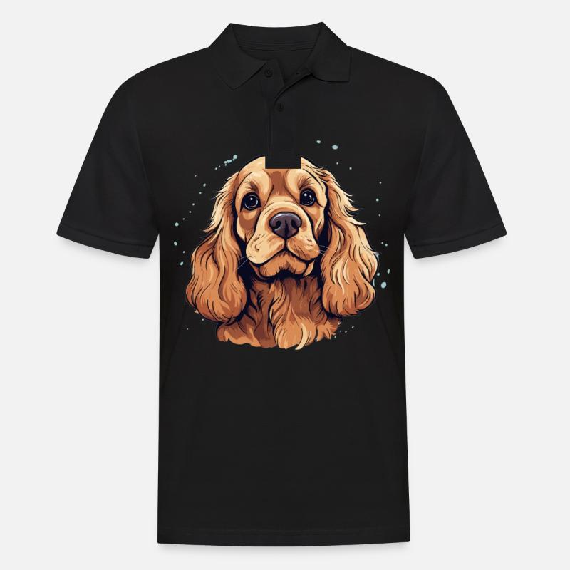 Hund Cocker Spaniel - Männer Poloshirt - Schwarz