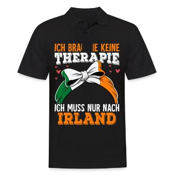 Irland - Männer Poloshirt - Schwarz - Vorne - Kai (181cm)