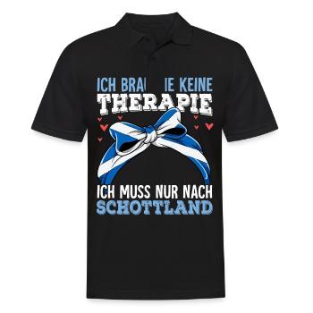 Schottland - Männer Poloshirt - Schwarz - Vorne - Kai (181cm)