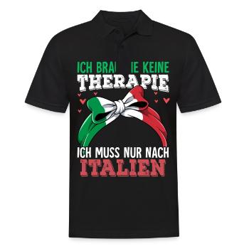 Italien - Männer Poloshirt - Schwarz - Vorne - Kai (181cm)