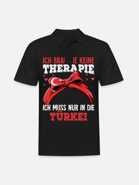 Türkei - Männer Poloshirt - Schwarz