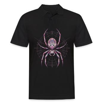 Spinne - Männer Poloshirt - Schwarz - Vorne - Kai (181cm)