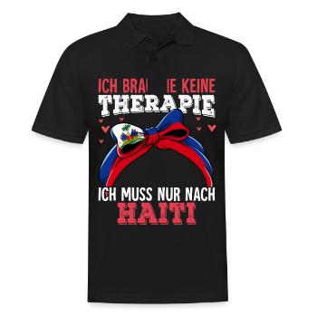 Haiti - Männer Poloshirt - Schwarz - Vorne - Kai (181cm)