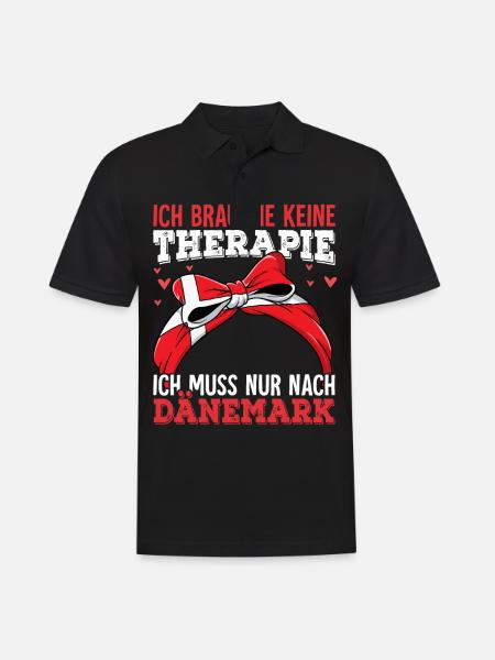 Dänemark - Männer Poloshirt - Schwarz