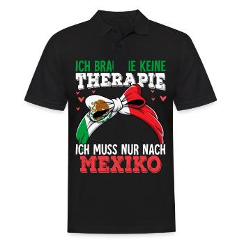 Mexiko - Männer Poloshirt - Schwarz - Vorne - Kai (181cm)