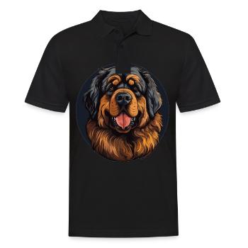 Hund Do Khyi - Männer Poloshirt - Schwarz - Vorne - Kai (181cm)