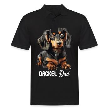Chien teckel - Polo Homme - noir - Devant - Kai (181cm)