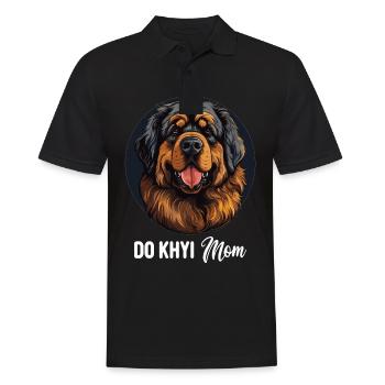 Hund Do Khyi - Männer Poloshirt - Schwarz - Vorne - Kai (181cm)