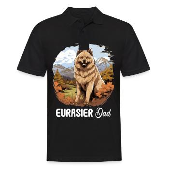 Hund Eurasier - Männer Poloshirt - Schwarz - Vorne - Kai (181cm)