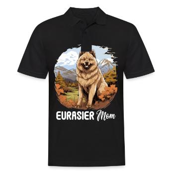 Hund Eurasier - Männer Poloshirt - Schwarz - Vorne - Kai (181cm)