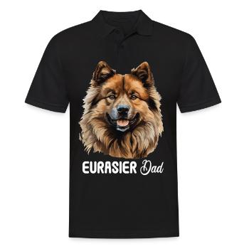 Hund Eurasier - Männer Poloshirt - Schwarz - Vorne - Kai (181cm)