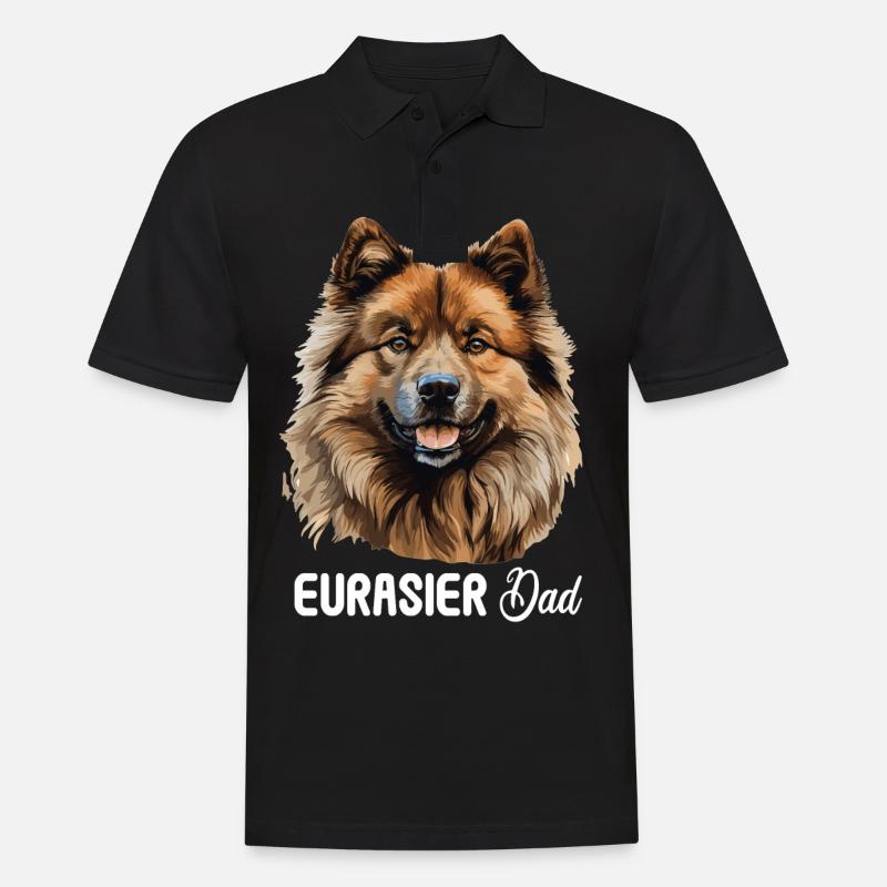 Hund Eurasier - Männer Poloshirt - Schwarz