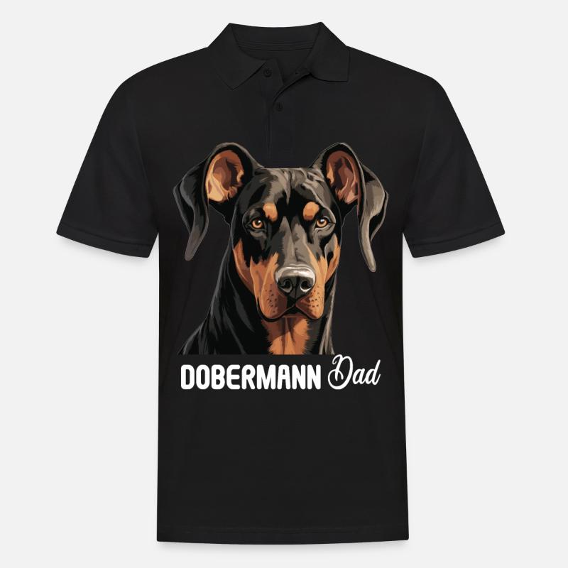 Hund Dobermann - Männer Poloshirt - Schwarz