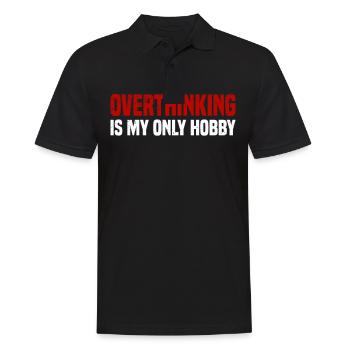 Misanthrop Menschenhasser Asozial Introvertiert - Männer Poloshirt - Schwarz - Vorne - Kai (181cm)