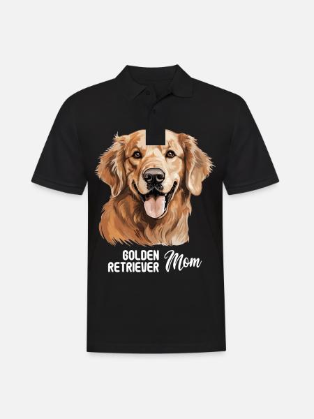 Dog Golden Retriever - Men's Polo Shirt - black