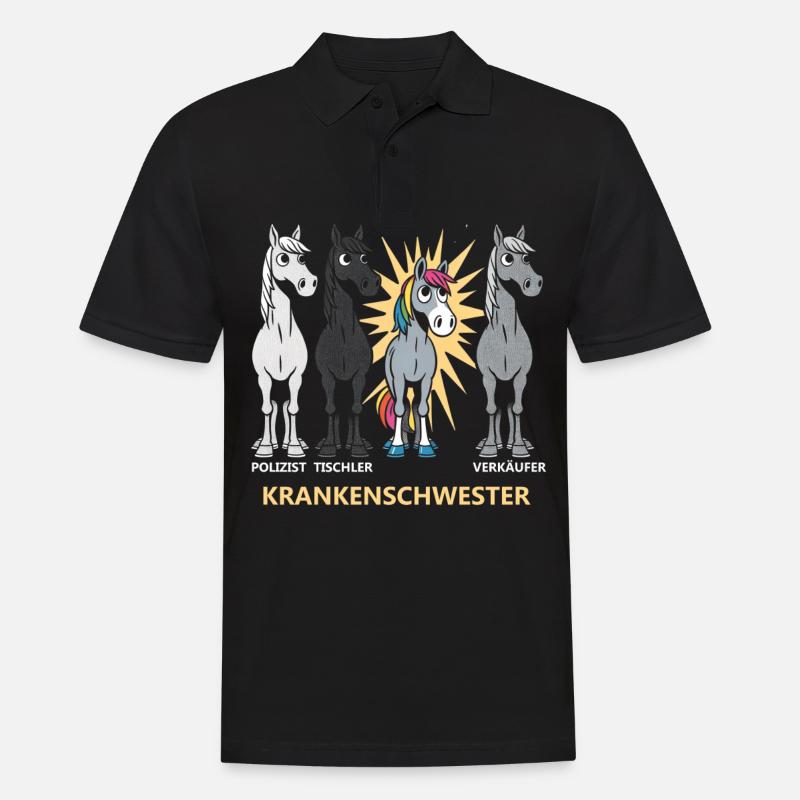 Krankenschwester - Männer Poloshirt - Schwarz