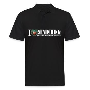 J'aime chercher La quête du personnage - Polo Homme - noir - Devant - Kai (181cm)