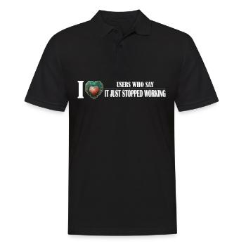 IT Support es hat einfach aufgehört zu - Männer Poloshirt - Schwarz - Vorne - Kai (181cm)