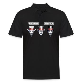 White, Gray, Black Hat Which Cyber Team Do You - Men's Polo Shirt - black - Front - Kai (181cm)