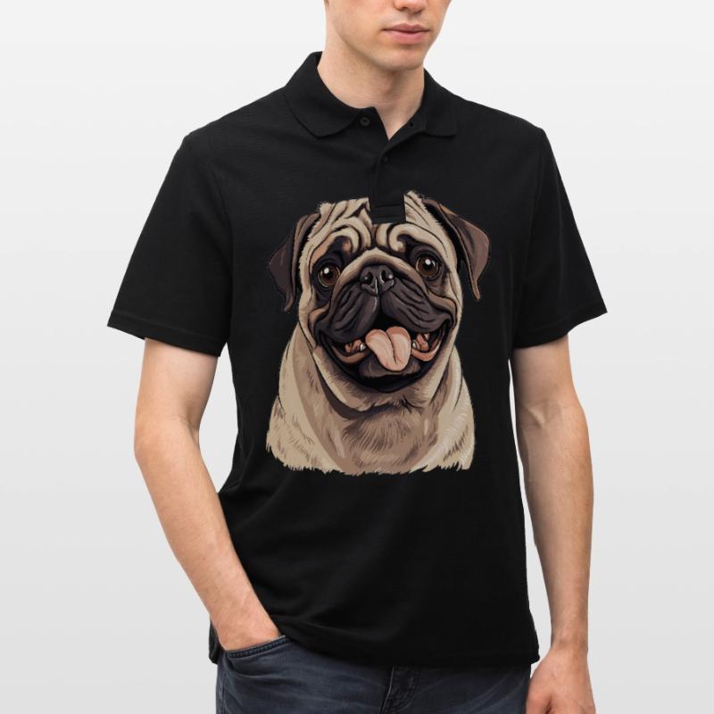 Mops Koszulka polo męska